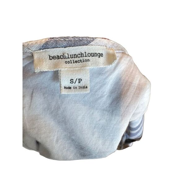 Beachlunchlounge Collection Blue and White Striped Linen Dress Size Small - Picture 6 of 6